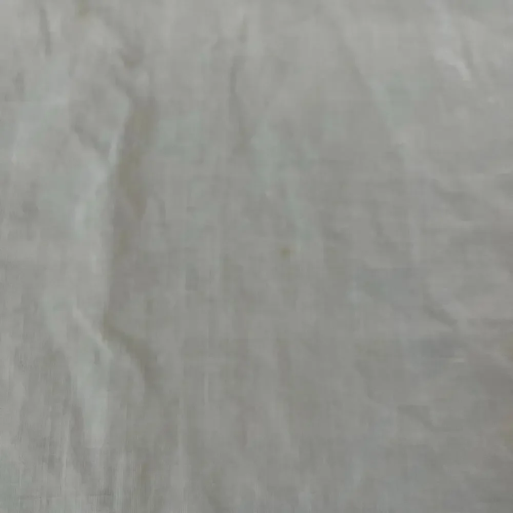 Vintage White Oval Linen Tablecloth 63